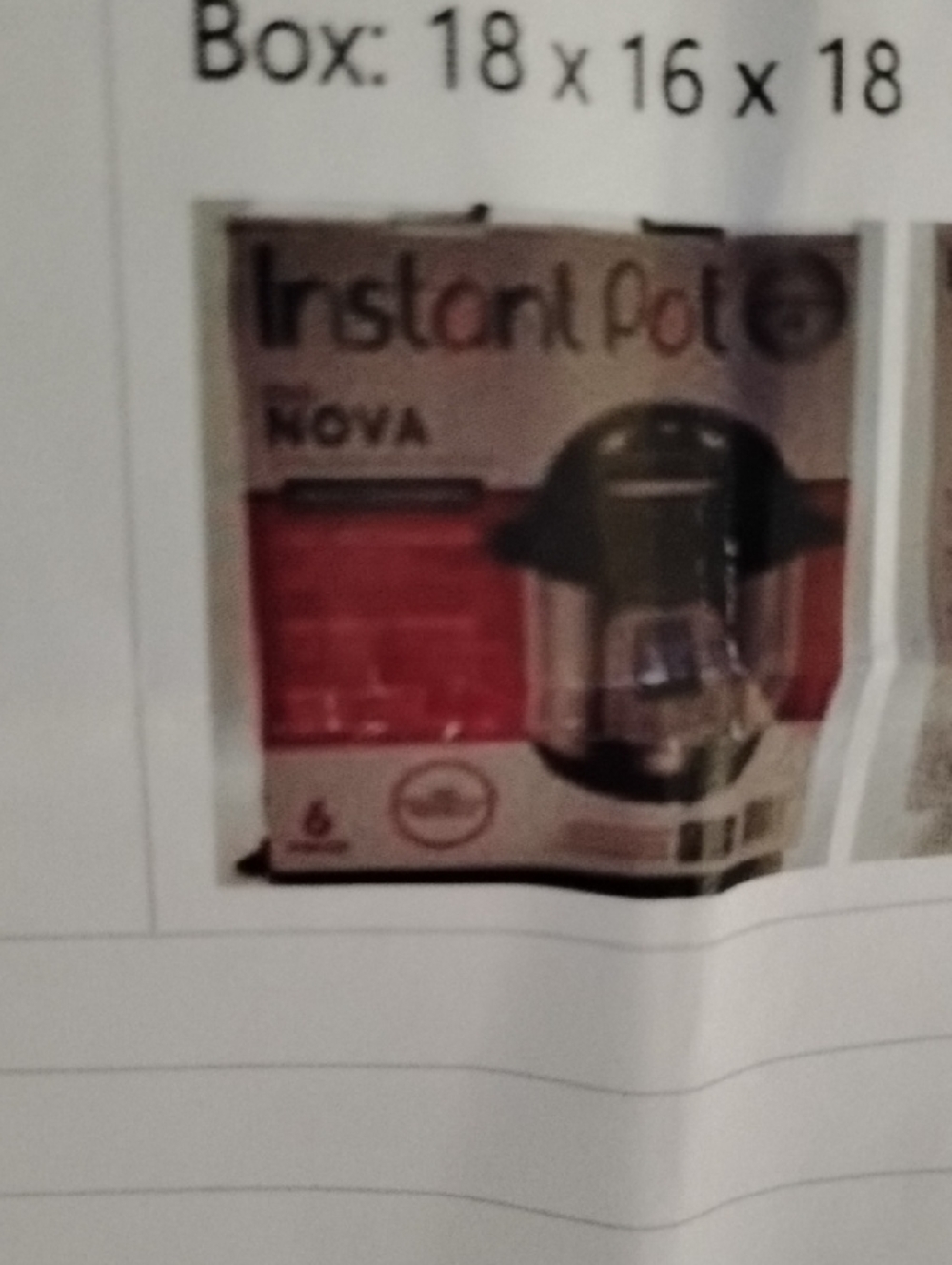 Insta Pot DuoNova 60 6 Qt Multi Function Pressure Cooker - Black